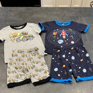 2 sets Kids pajamas- Construction and Space 100% cotton Pajama Set
